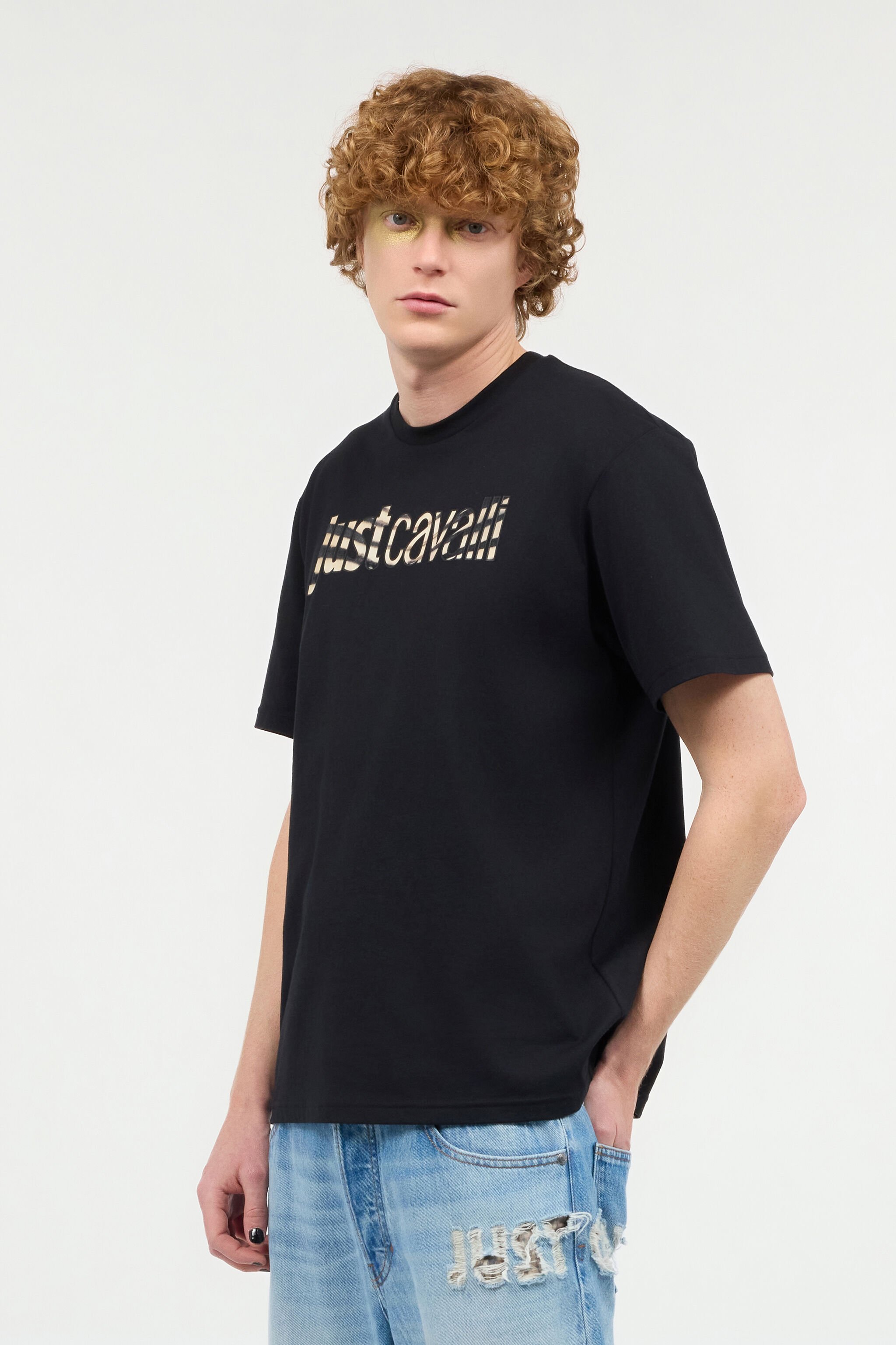 JC T-Shirt Avec Logo Animalier Noir UFT051-UF071