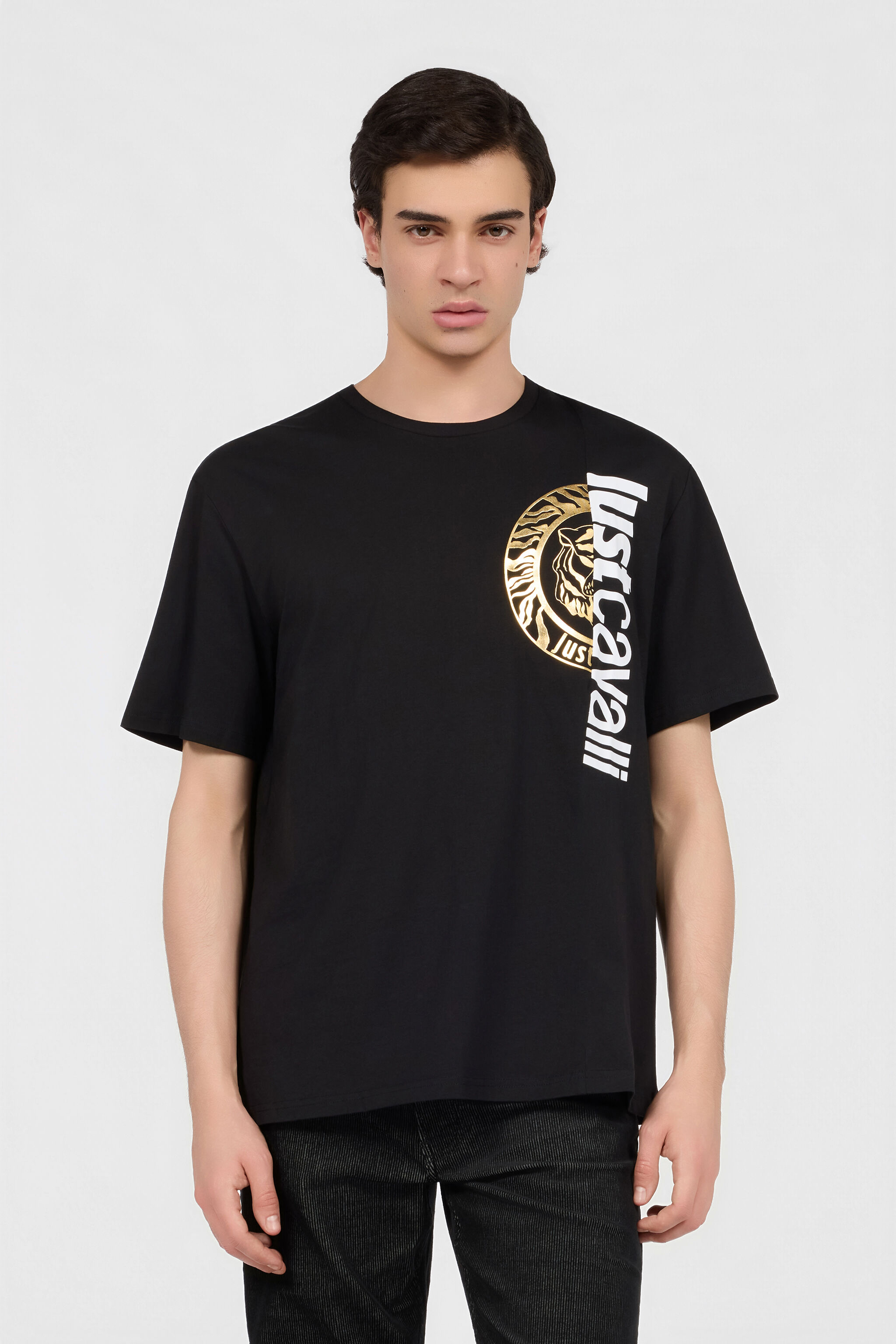 JC Black T-Shirt with Logo BLACK Q61256-Q0159