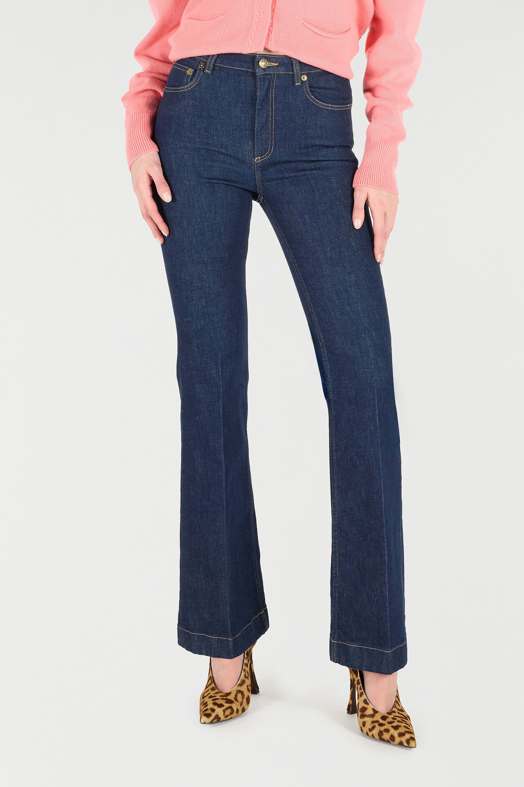 RC Five-Pocket Flared Jeans Dark blue UKJ221-DS005