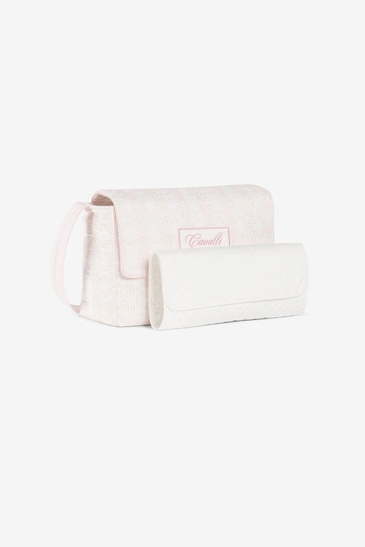 JU RC Monogram-Embroidered Changing Bag JU RC Monogram-Embroidered Changing Bag BABY ROSE PJB001-CSE21