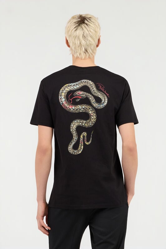 RC T-shirt con Stampa Serpente RC T-shirt con Stampa Serpente BLACK ROT60E-JD065