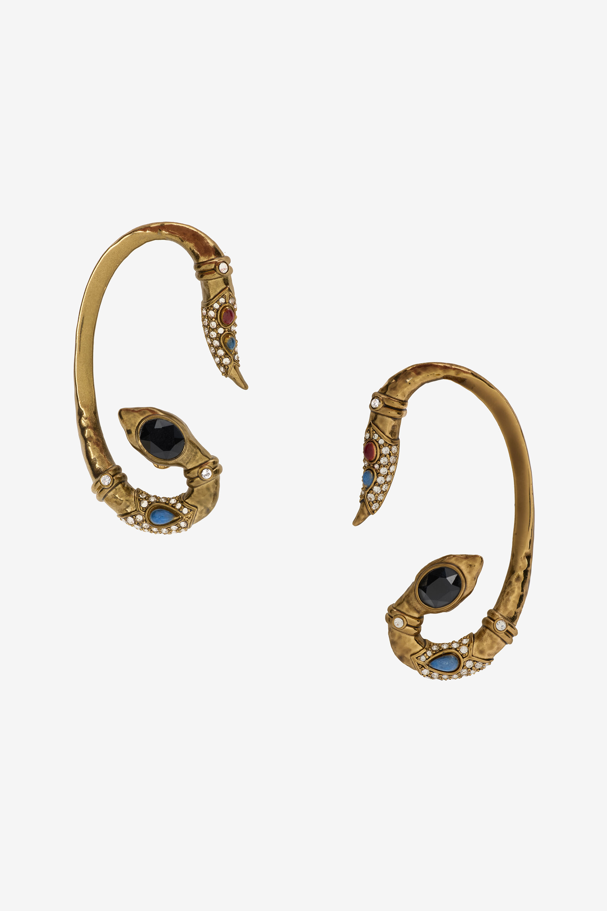 RC Snake-Shaped Earrings Gold VKG013-AM081