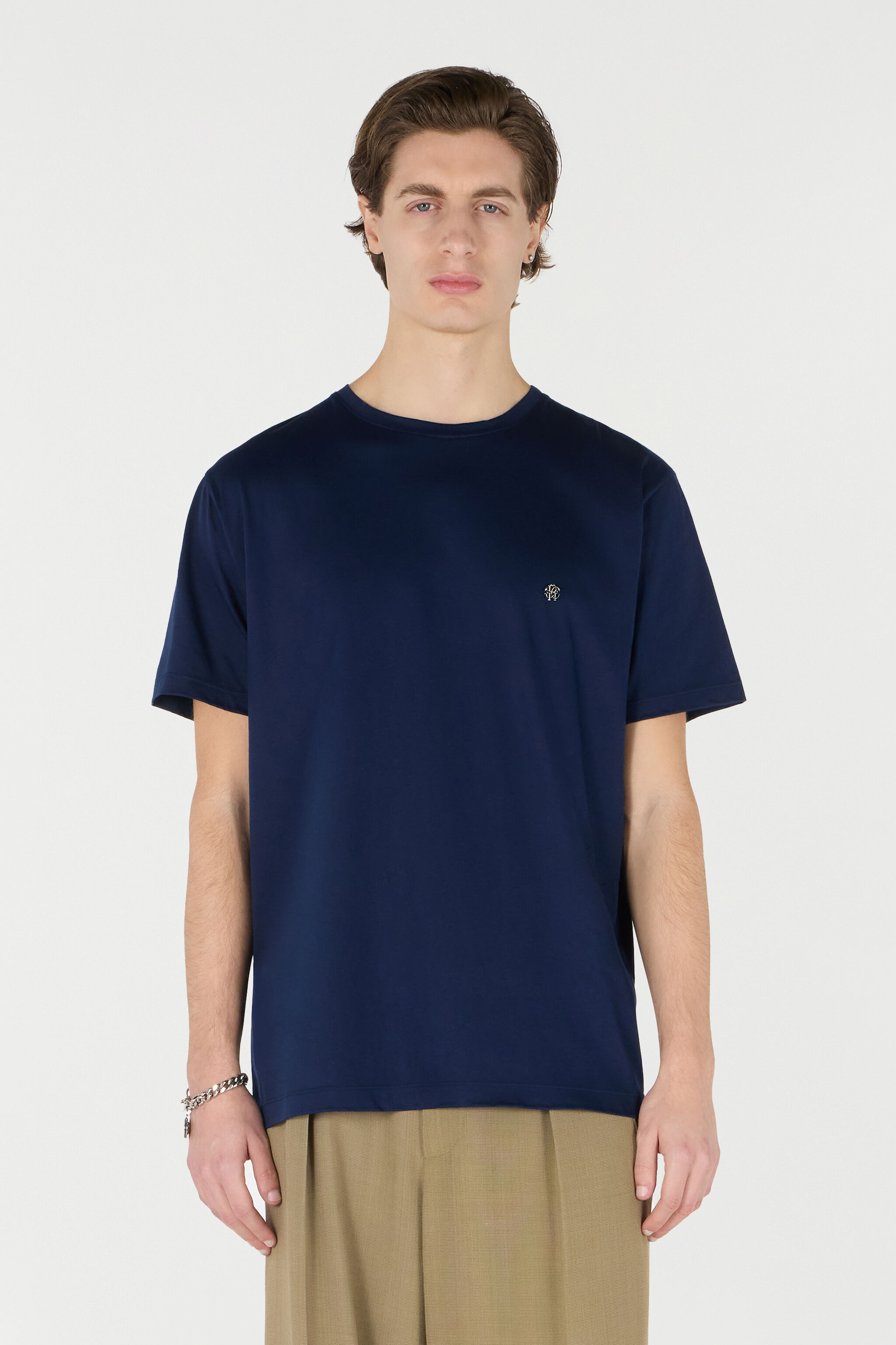 RC Camiseta Con Monograma Mirror Snake Azul oscuro POT60E-JD023