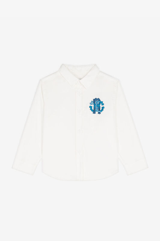 JU RC Monogram Cotton Shirt JU RC Monogram Cotton Shirt White RJT700-CH004