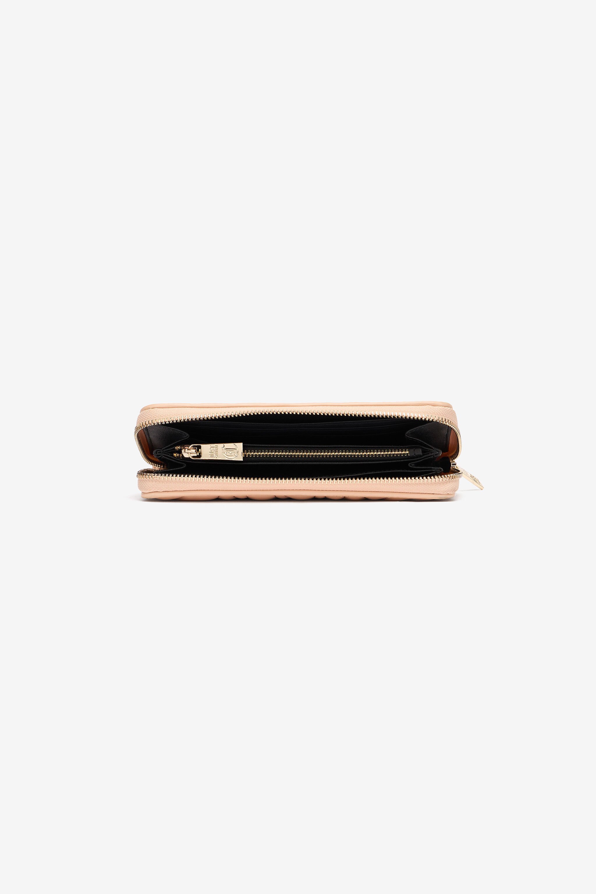 JC Cartera Pespunteada Con Logotipo Marrón claro UFP013-UF500