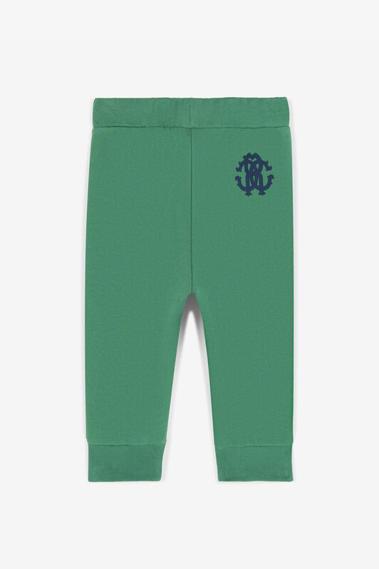JU RC Monogram-Print Cotton Sweatpants JU RC Monogram-Print Cotton Sweatpants Green RJT215-CF050