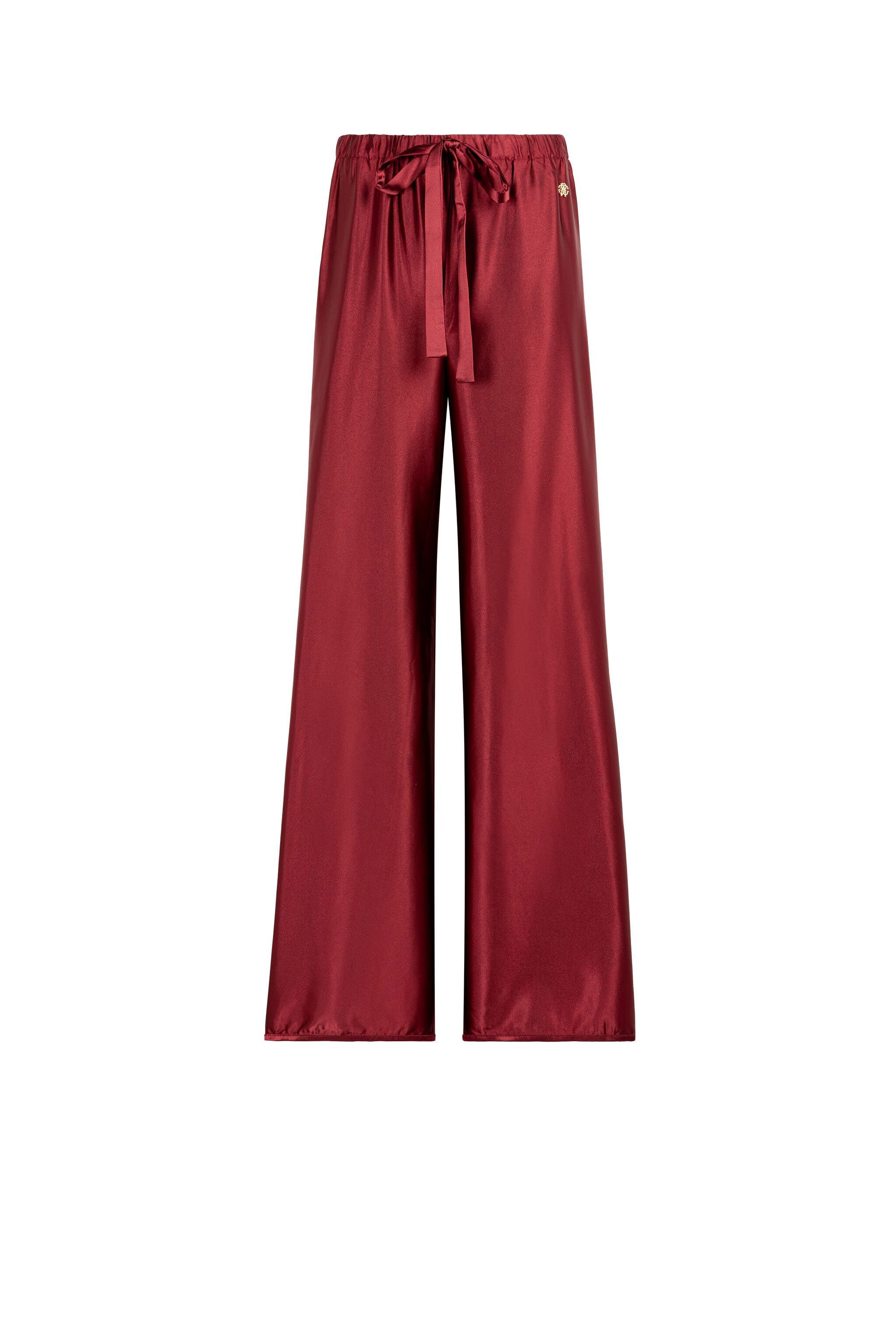 RC Wide-Leg Trousers Dunkelrot FST201-RD036