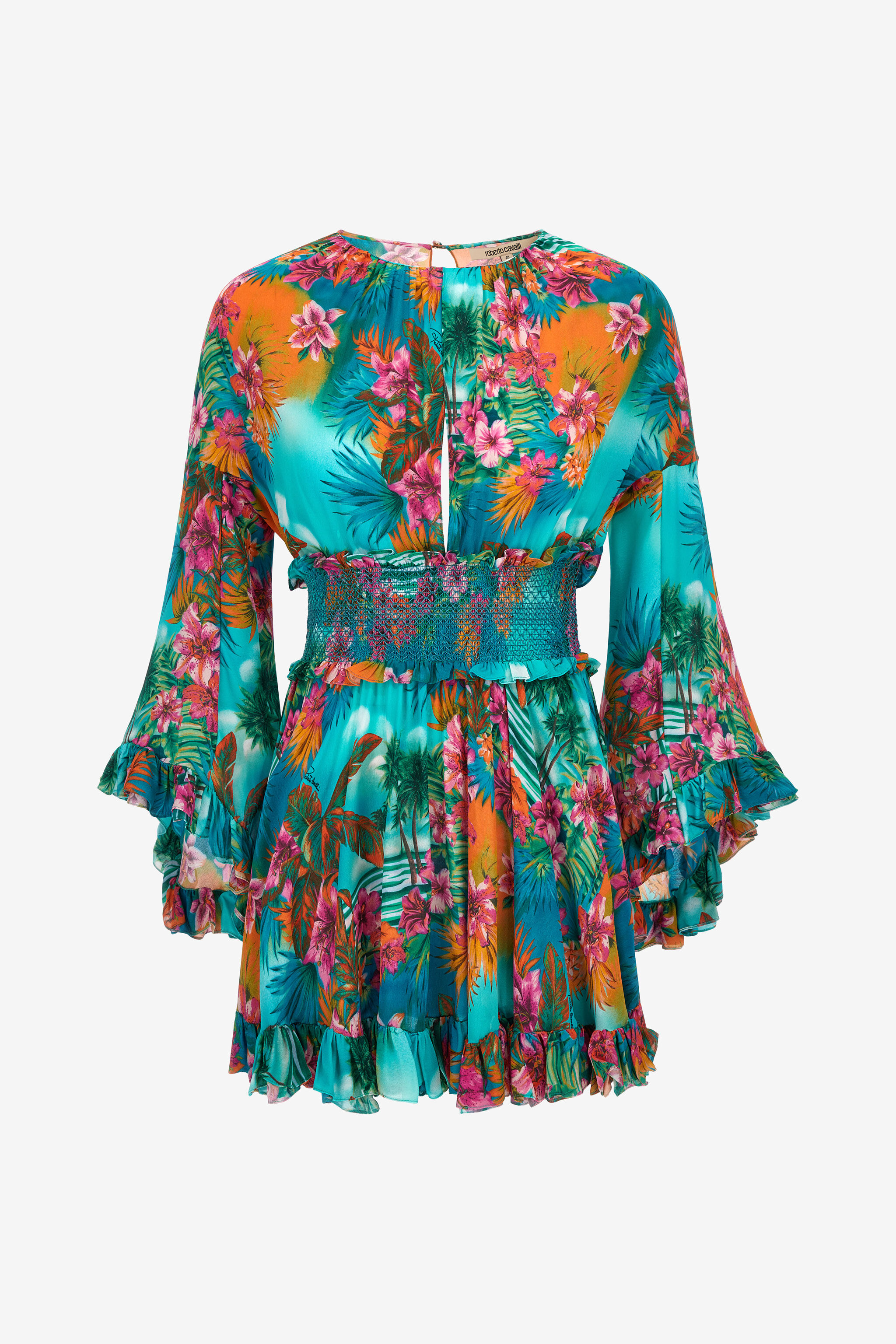 RC Mini dress Hawaii print Azul claro SKT126-7HI84