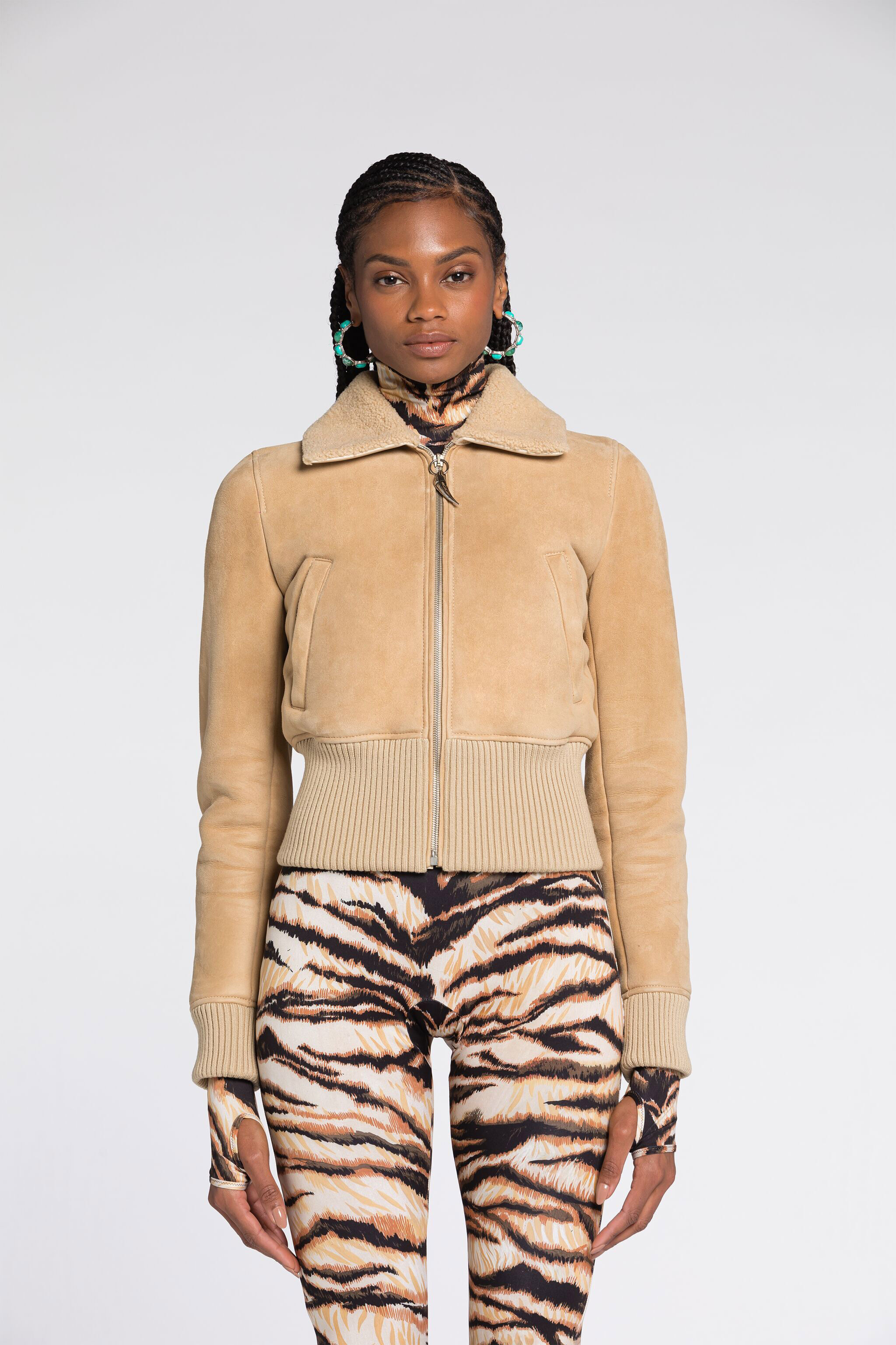Suede bomber jacket women new arrivals
