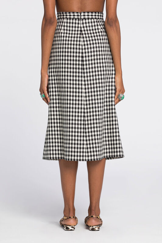 RC Gingham Skirt Black/White RKT307-FE033