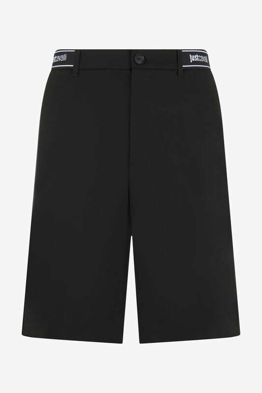 JC Schwarze Bermuda-Shorts Mit Logo BLACK WFT017-WF044
