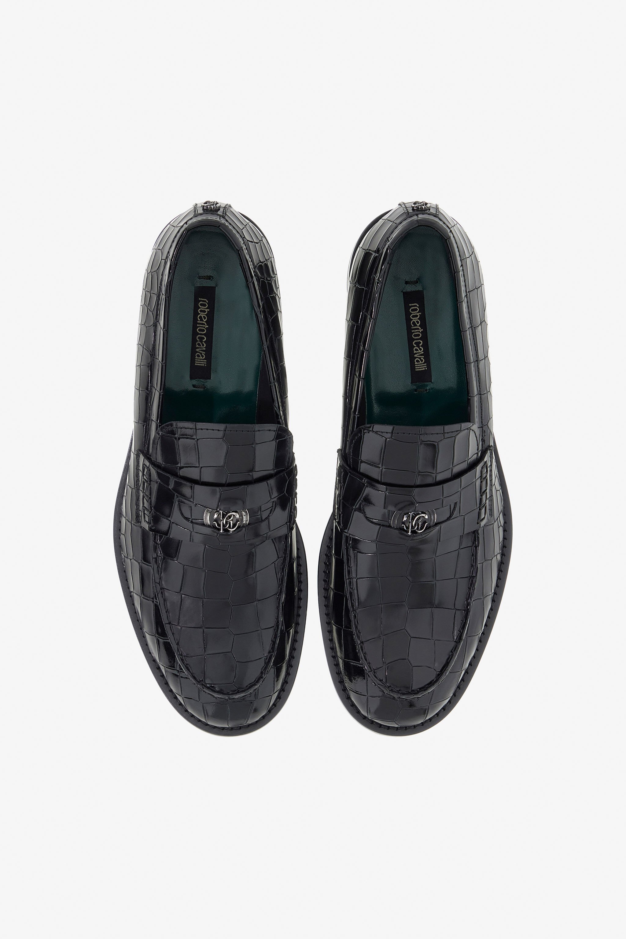 RC Crocodile-effect loafers Black TRS021-PZA91