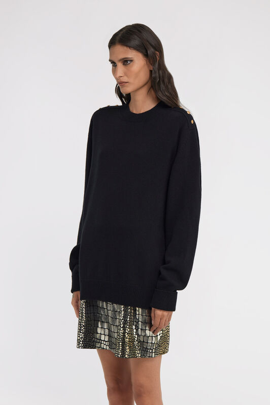 RC Crew-neck pullover Black TKM621-MQ001