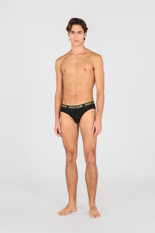 RC Roberto Cavalli Logo Slip Schwarz TRO01A-JJ016