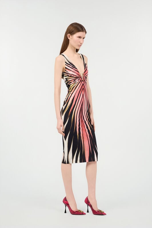 RC Sheath Dress With Ray Of Pink Print RC Sheath Dress With Ray Of Pink Print Pink VKT100-LNM33
