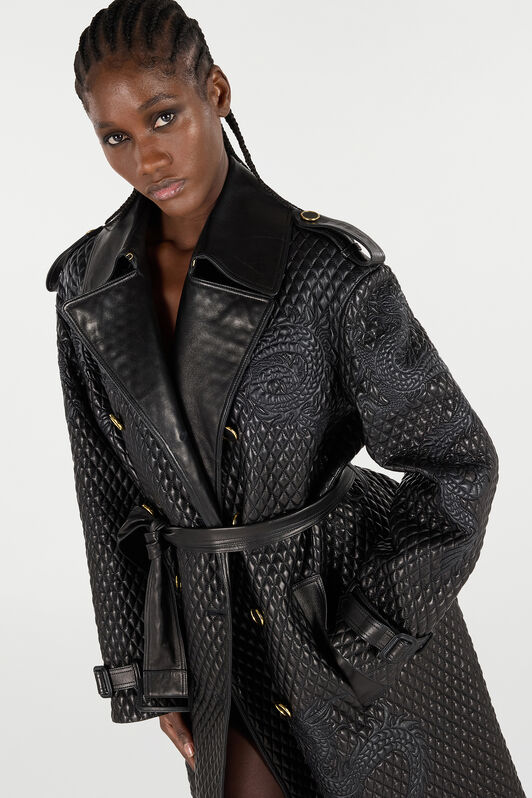RC Long Trench Coat with Dragons RC Long Trench Coat with Dragons Black VQP501-PN003