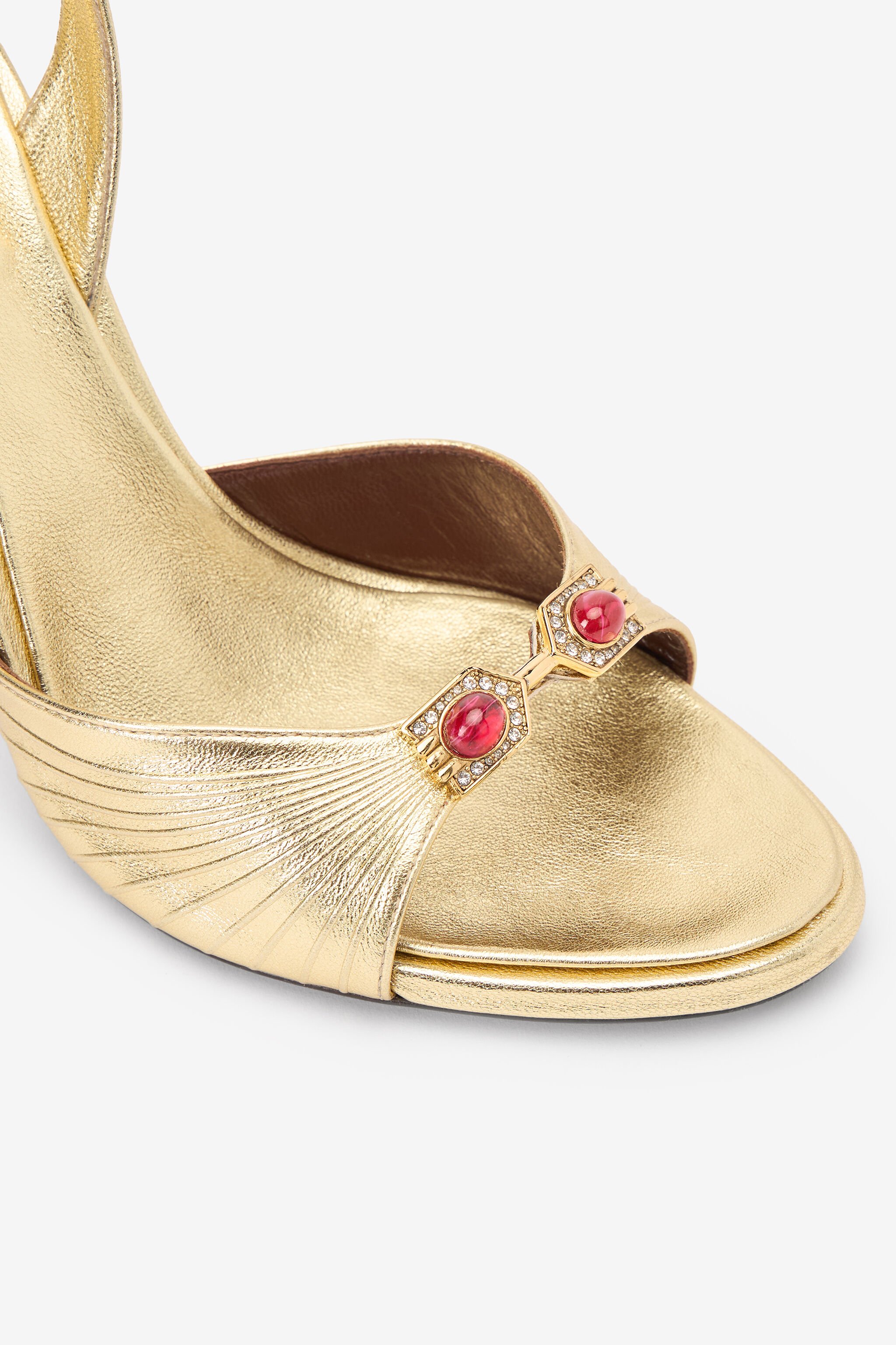 RC Sandalias doradas con hebilla joya GOLD WWS005-PG236