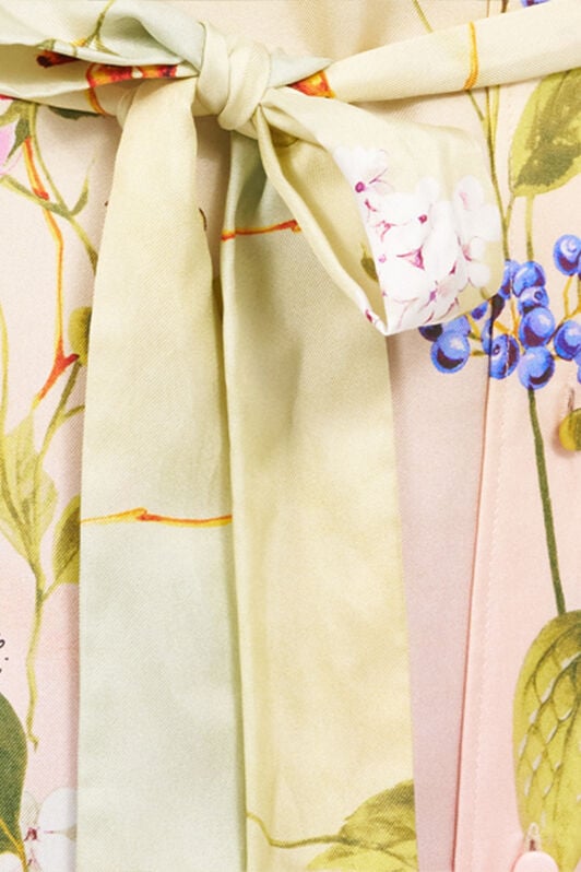 RC Abito Lungo in Seta con Stampa Miami Flowers RC Abito Lungo in Seta con Stampa Miami Flowers GREEN/FUCHSIA WQT103-OZR32