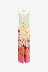 ${brand} Maxi Dress with Miami Flowers Print ${colorDescription} ${masterID}