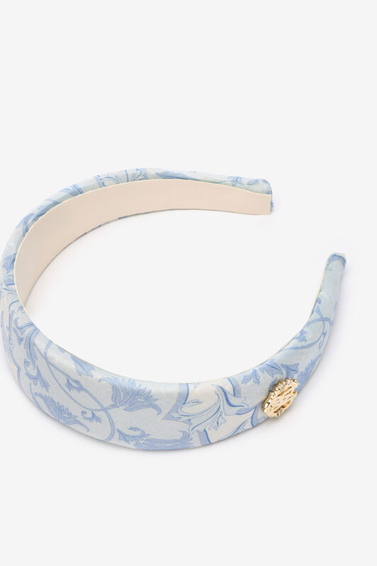JU Cerchietto con stampa e logo RC Milky white/blue SJI008-CTL48
