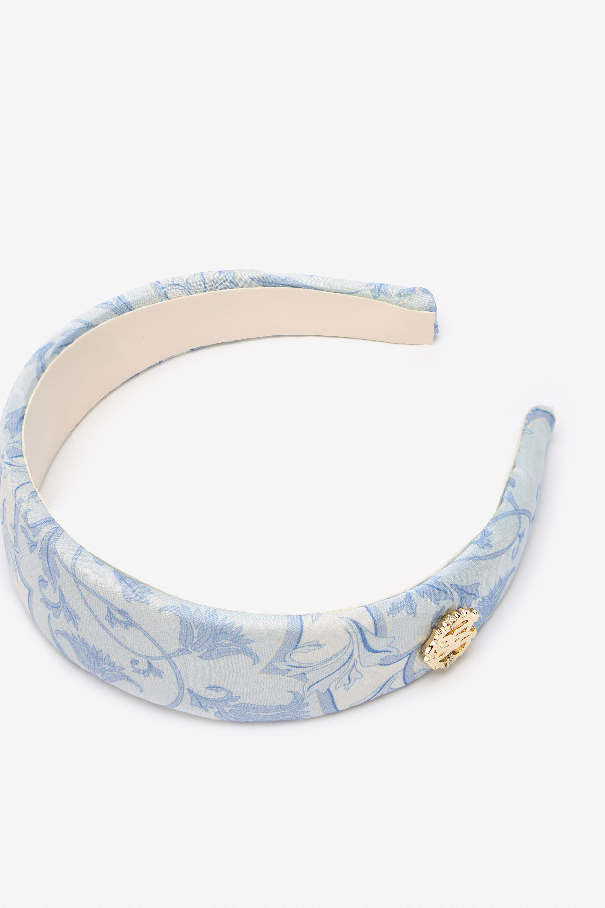 JU Cerchietto con stampa e logo RC Milky white/blue SJI008-CTL48