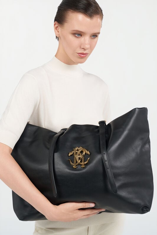 RC Borsa in Pelle con Logo BLACK WKB001-PZ078