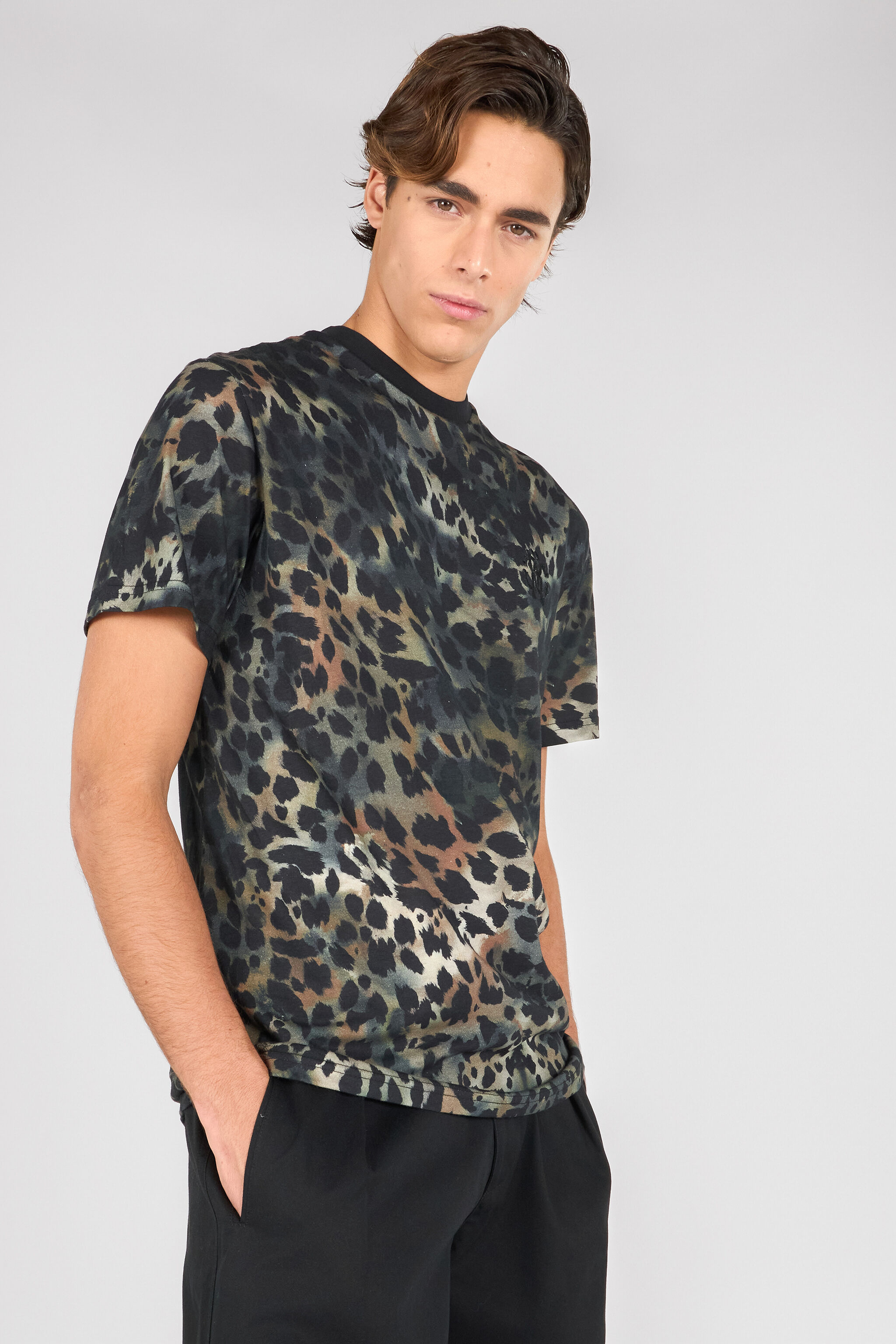 RC Camiseta Con Estampado Jaguar Skin MILITARY GREEN OOT60J-JFO63