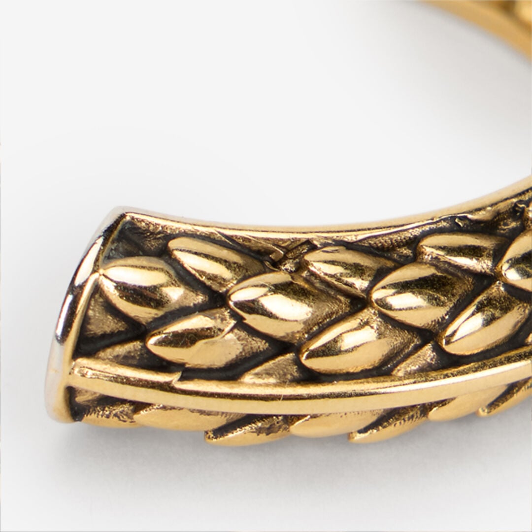 RC Gold Serpentine Earrings OLD GOLD WKG006-AM001