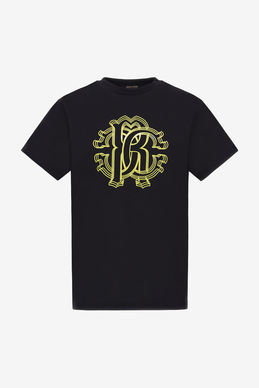 RC T-shirt con Monogram RC Nero NOT60L-JD060