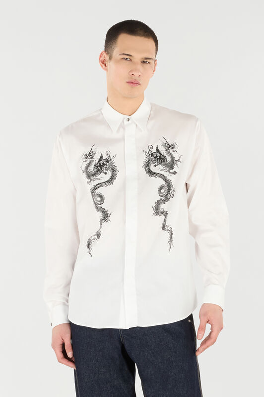 RC Cotton Shirt with Dragons RC Cotton Shirt with Dragons Blanc VNT712-CH026