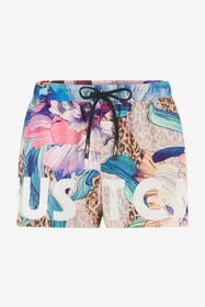 ${brand} Badeboxershorts Mit Floralem Print Und Print Jaguar Skin ${colorDescription} ${masterID}