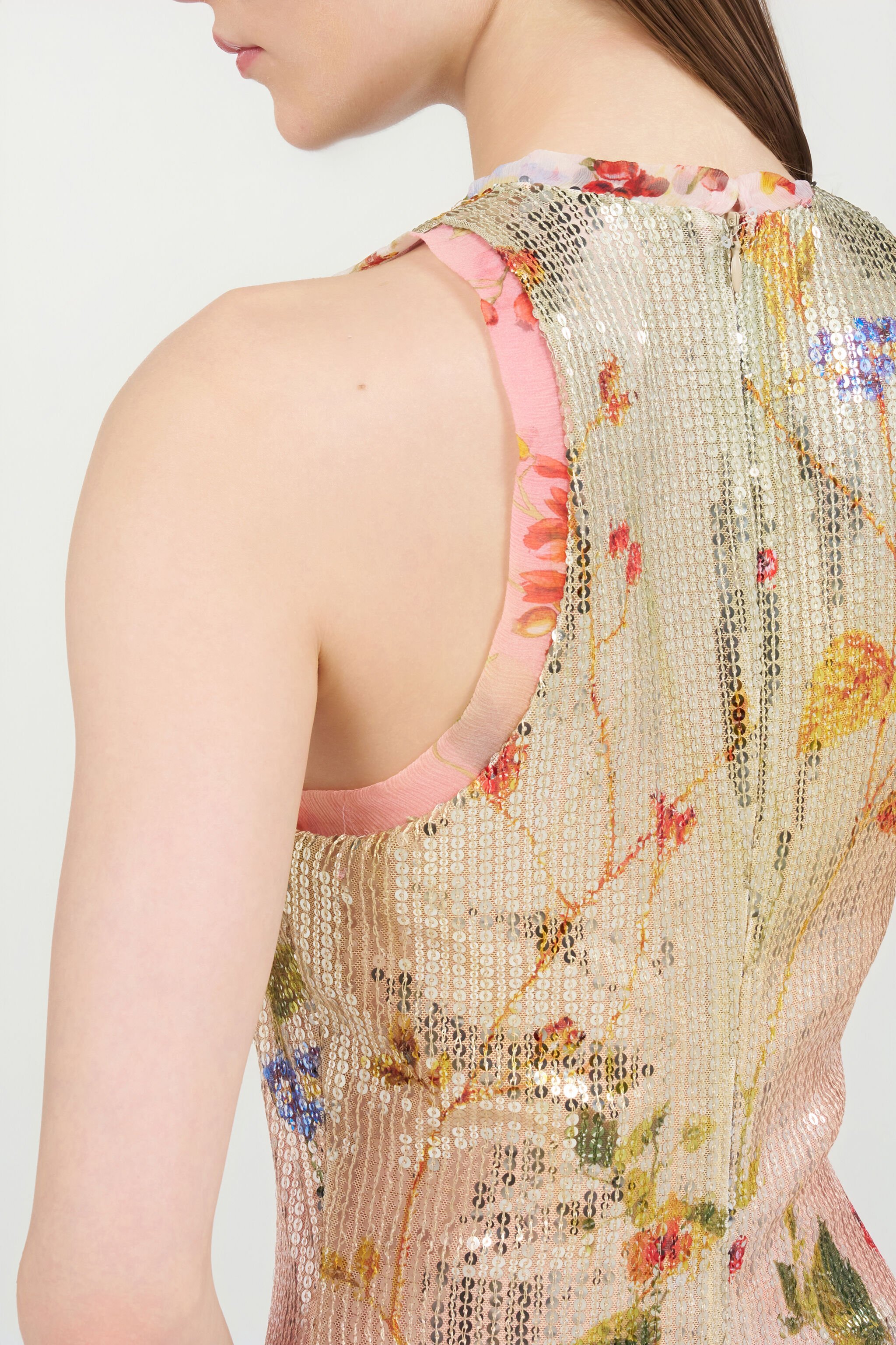 RC Miami Flowers Print Mini Dress RC Miami Flowers Print Mini Dress GREEN/FUCHSIA WQT170-VXR32