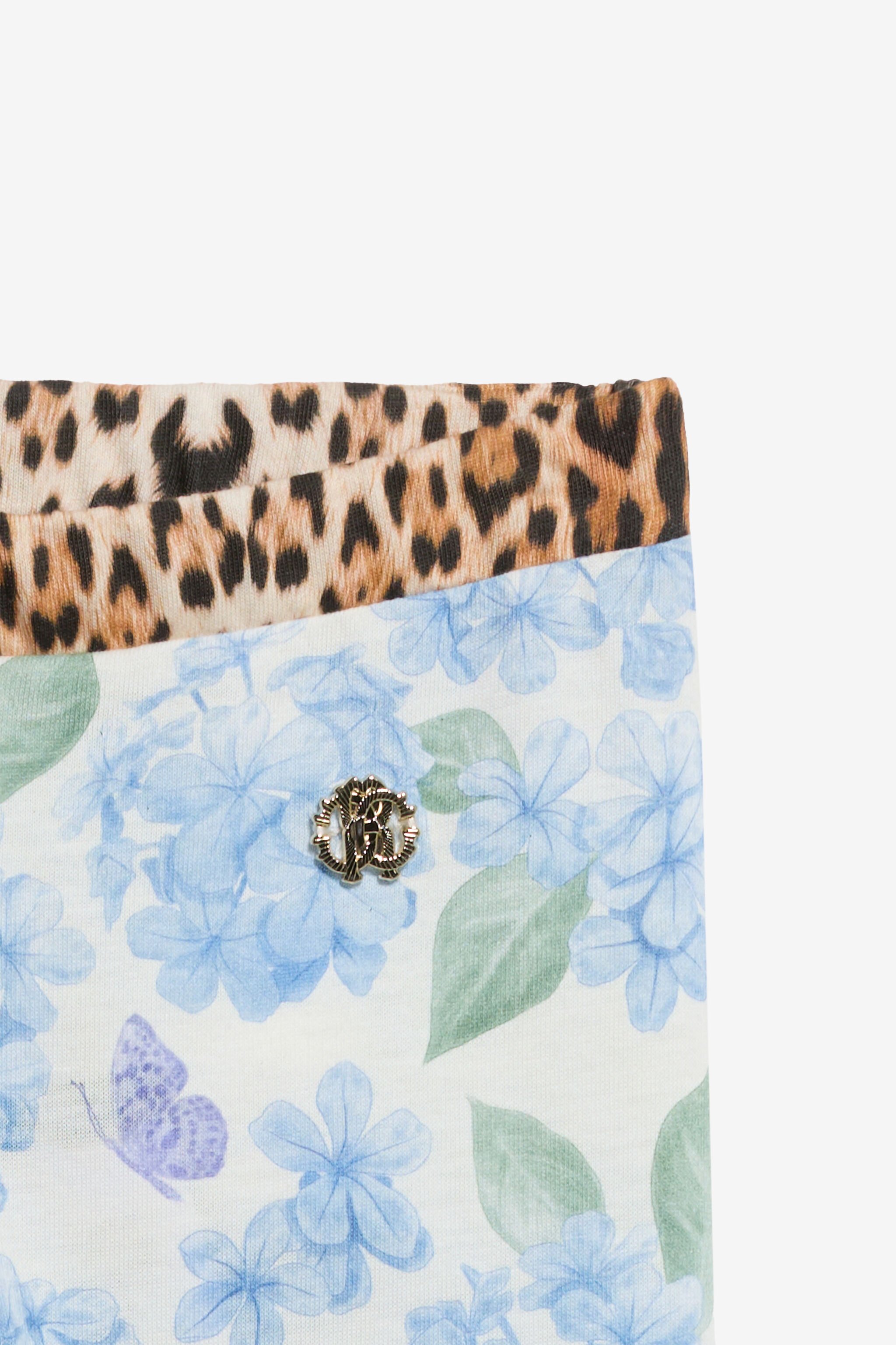 JU Leggings with New Heritage Print WHITE/BLUE WJT200-JFR13