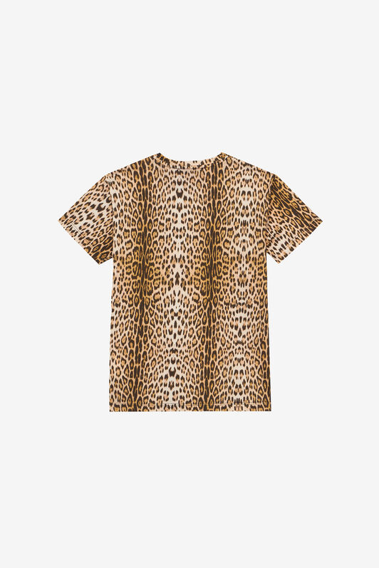 JU Camiseta Con Estampado Piel De Jaguar Marrón claro UJT62D-JFO52