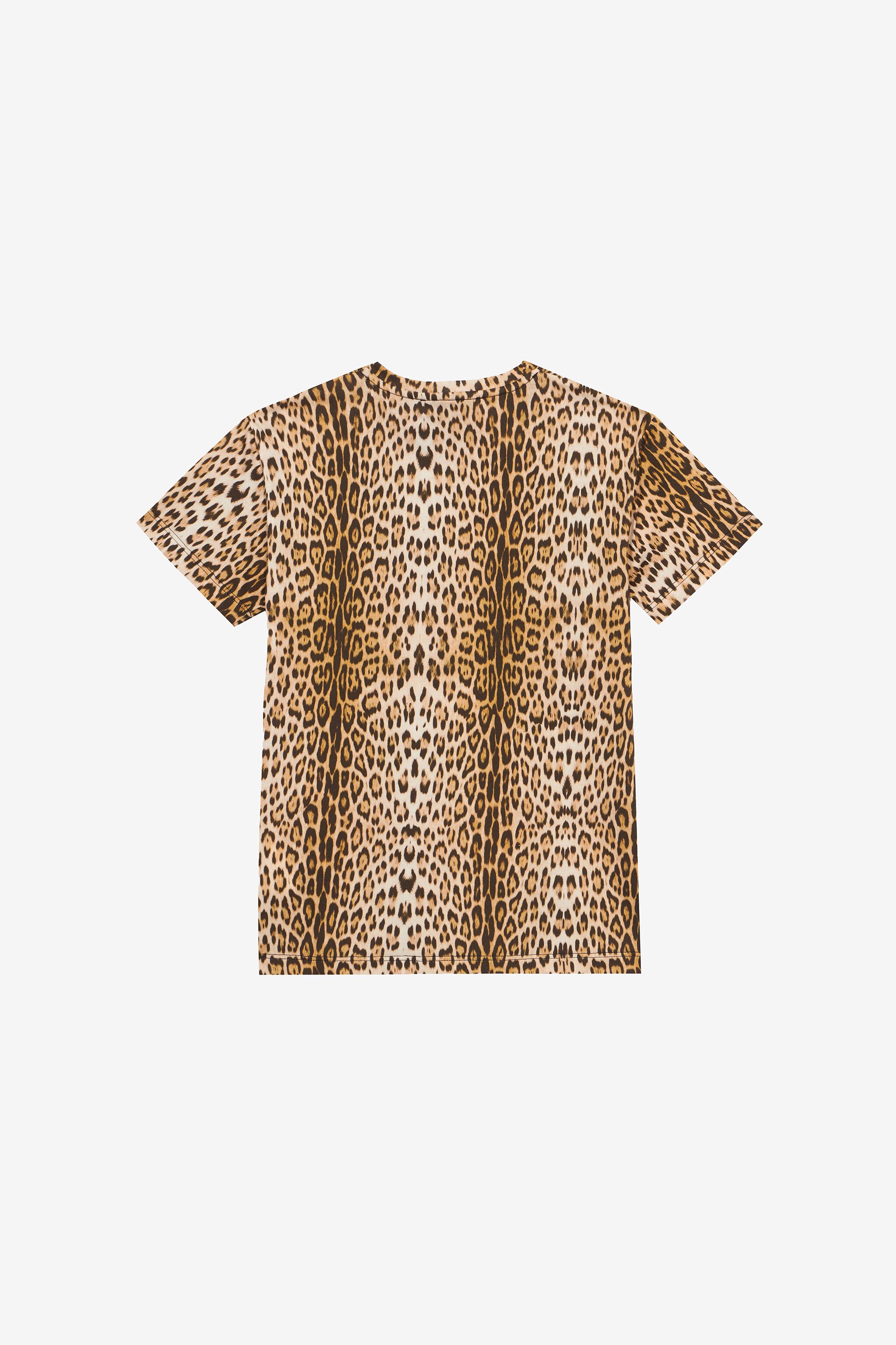 JU Camiseta Con Estampado Piel De Jaguar Marrón claro UJT62D-JFO52