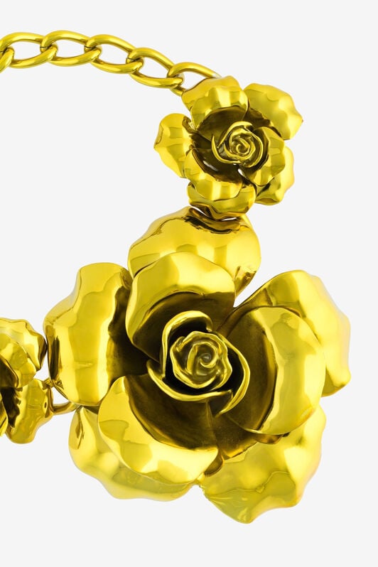 RC Metallic flower necklace RC Metallic flower necklace Yellow QKG016-AM001