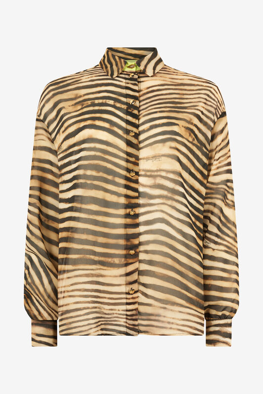 JC Camicia Con Stampa Tiger Skin Marrone chiaro UFT148-UF214