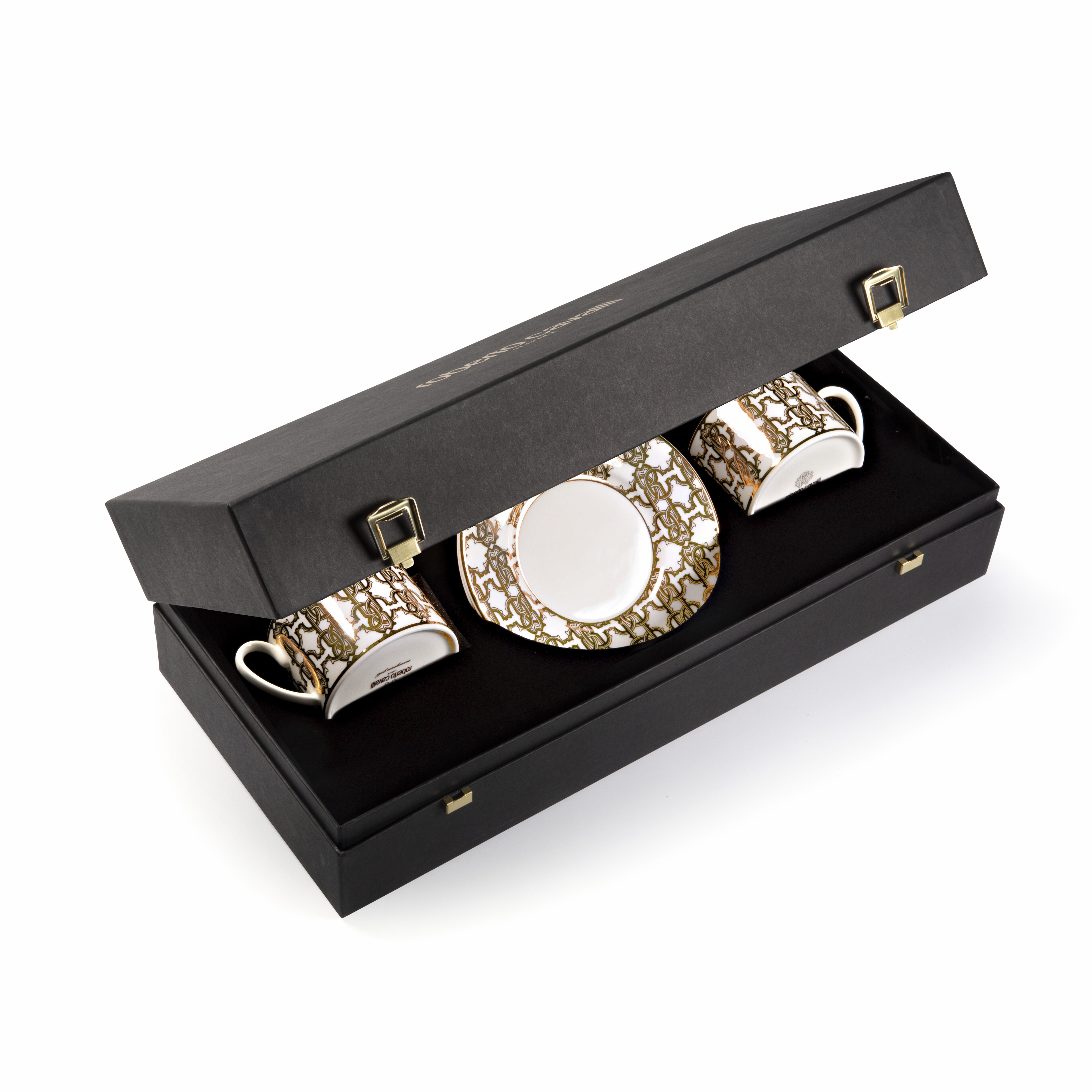 HO Monogram Gold 2 Tea Cups In Gift Box Gold RALA45-IA050