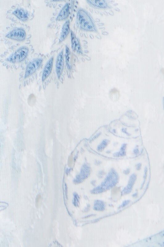 JU Marine-Print Broderie Anglaise Dress Light blue UJT10U-ELO39
