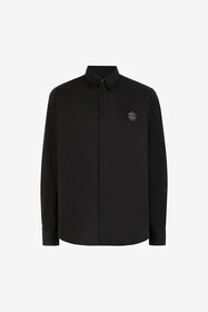 ${brand} Embroidered-logo cotton shirt ${colorDescription} ${masterID}