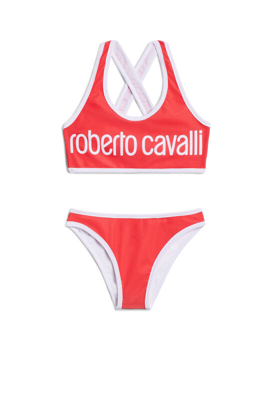 JU Logo-Print Bikini RED/WHITE IJW001-HVR08