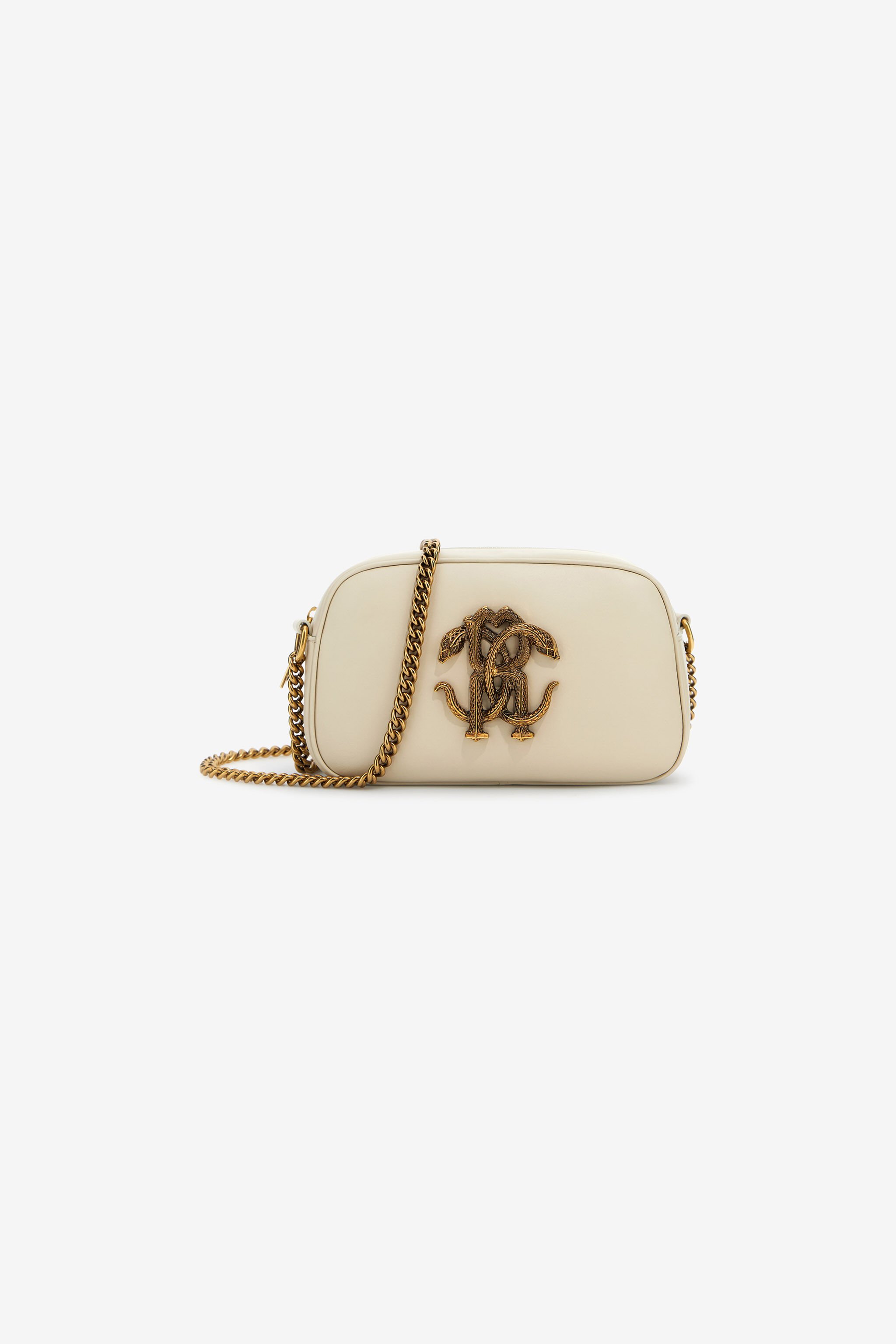RC Shoulder bag with Monogram Mirror Snake Ivory SKB010-PZ172
