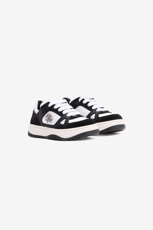 JU Two-Tone Sneakers With RC Monogram BLACK/WHITE TJS02R-PZJ02