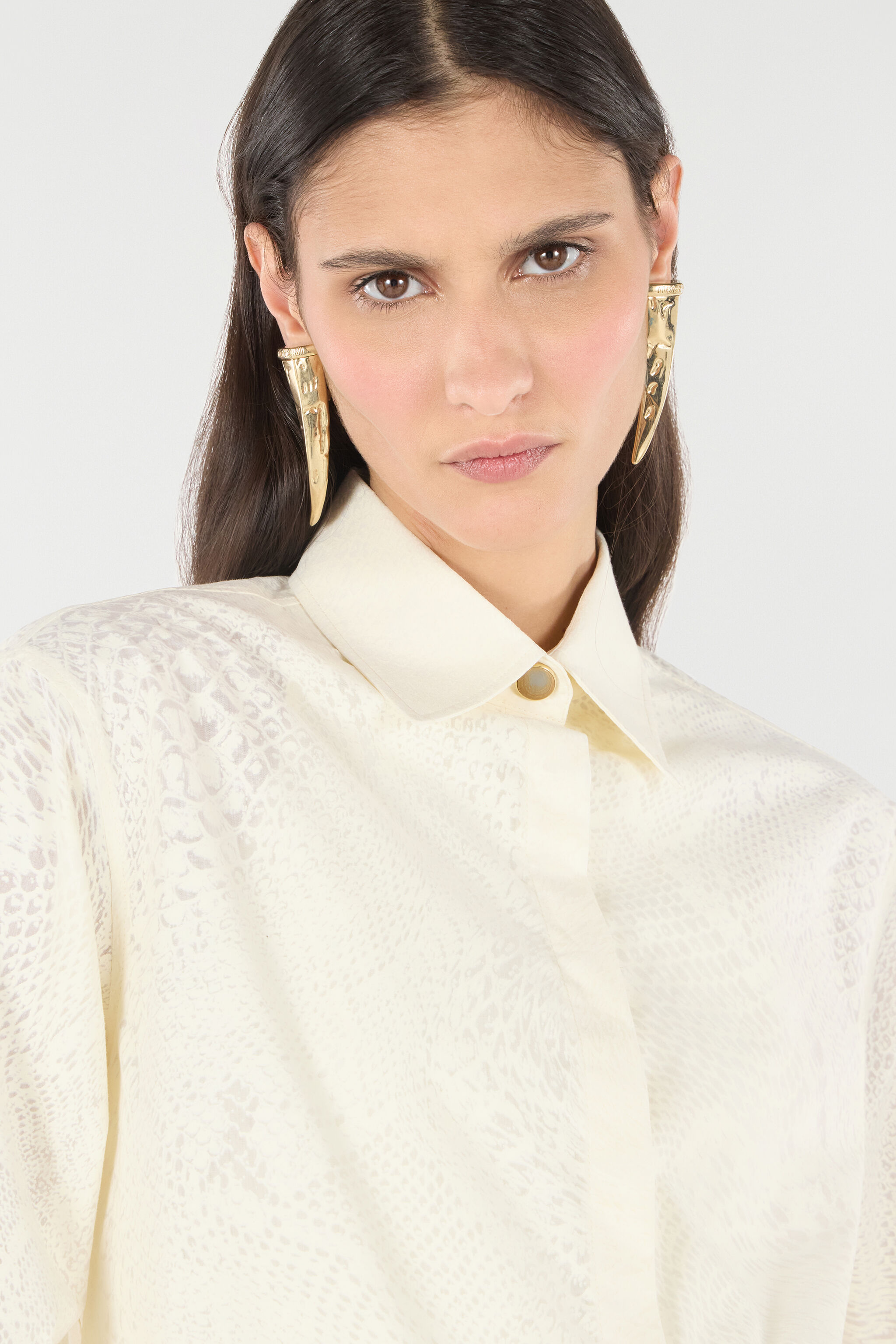 RC Chemise À Imprimé Python Ivoire UKT704-WNN53