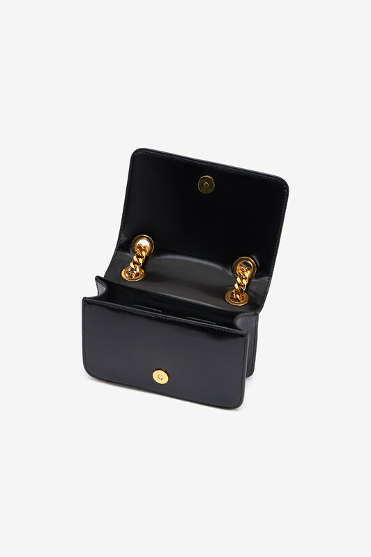 JC Bag With Chain Handles And Scarf BLACK UFB092-UF461