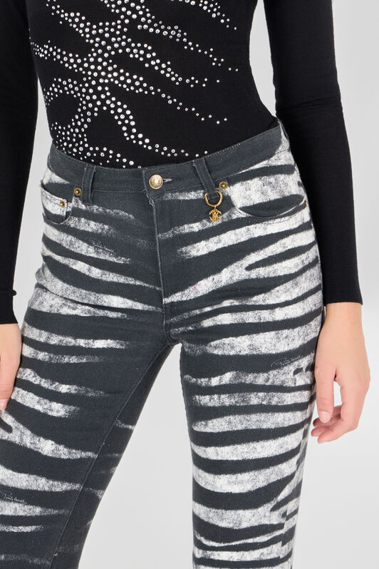 RC Pants With Zebra Print Black/White UKJ221-DAN50