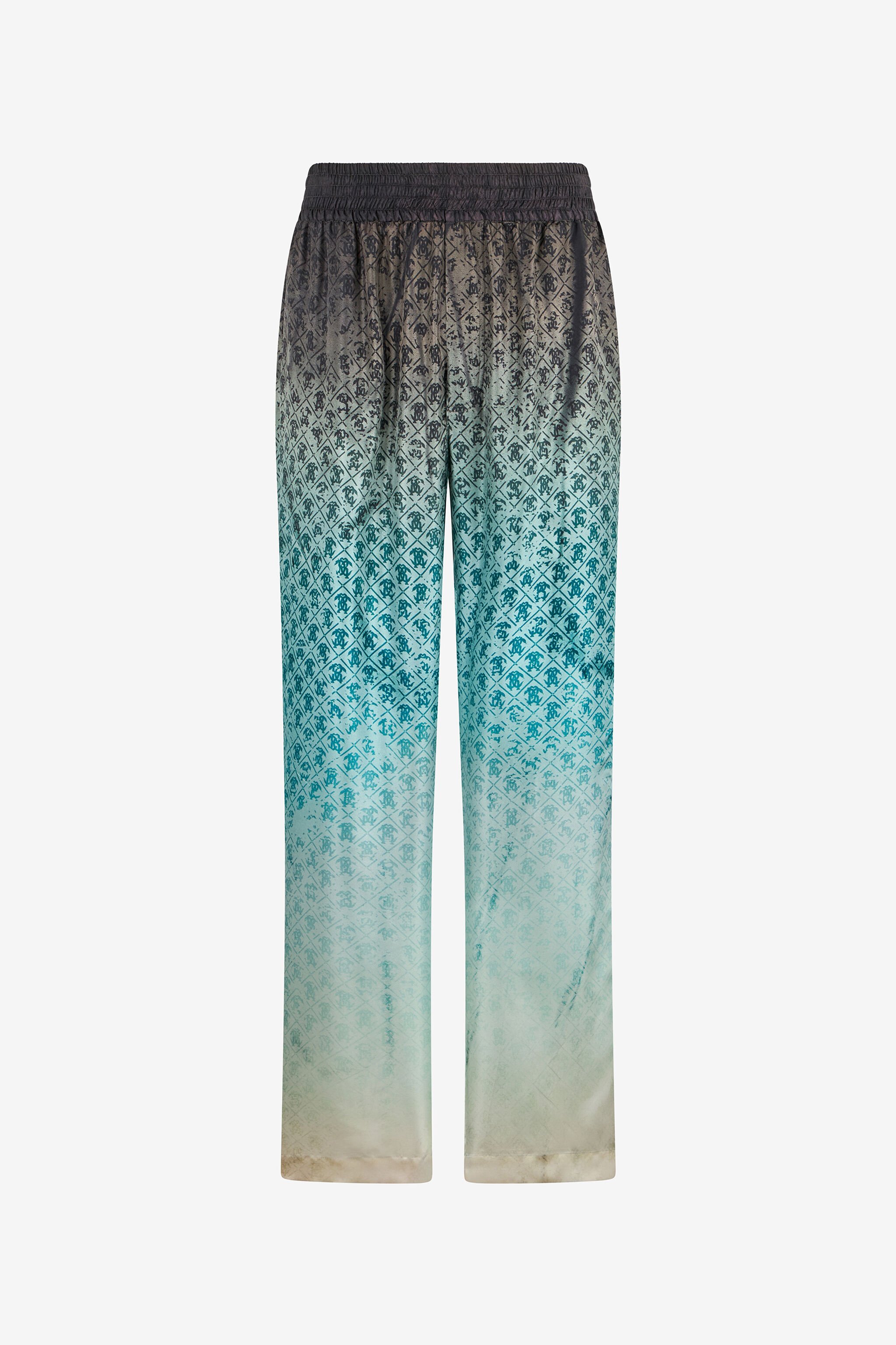 RC Monogram Print Silk Trousers ENDLESS SKY WNT266-4QS05