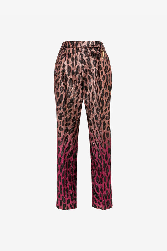 RC Animal-print lamé cropped trousers RC Animal-print lamé cropped trousers PINK/FUXIA QKT206-FY069