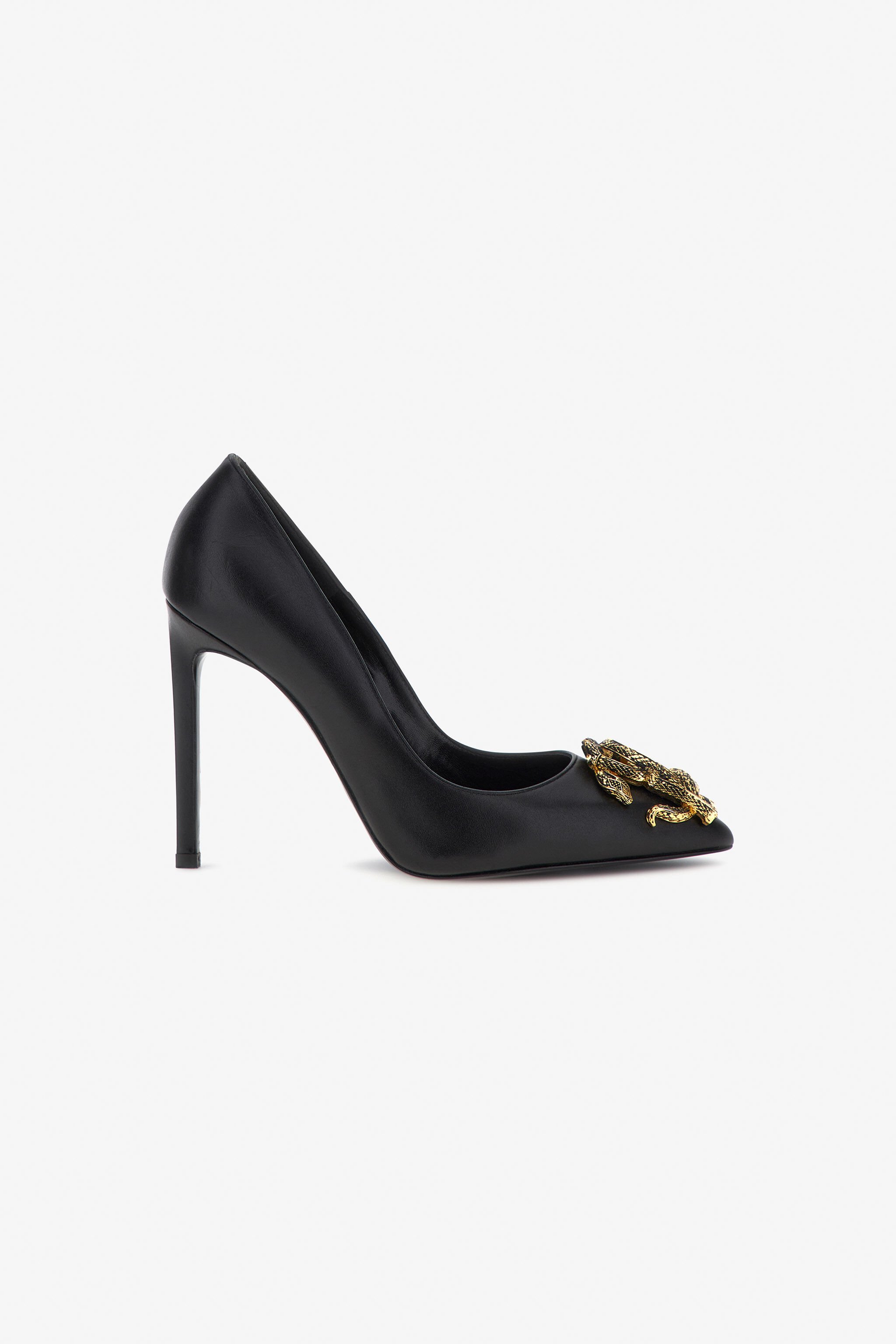 RC Décolleté with Monogram Mirror Snake Black RKS012-PZV10