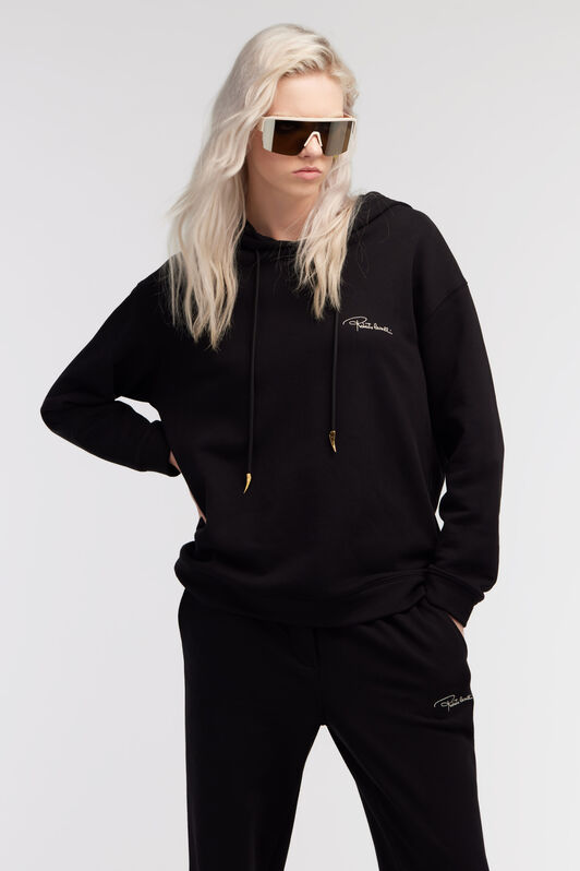 RC Black Hoodie With Signature Logo Black SKT63A-CF020